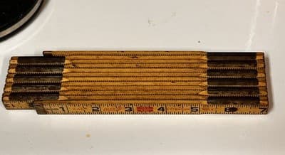 Vtg Lufkin X46 Folding Extension 72” Wood Ruler Red End 6 Foot USA Carpenter - Thumbnail 7