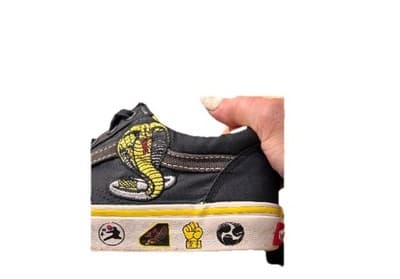 Vans Women Old Skool Cobra Kai Black Skate Shoes Sneakers Size 6.5 VN0A3WKT05N - Thumbnail 4