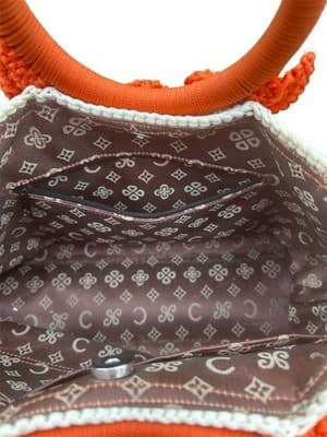 70’s Vintage-Macramé, Crochet/Woven, Handmade Double Handle, Top Handle Bag - Thumbnail 4