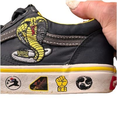 Vans Women Old Skool Cobra Kai Black Skate Shoes Sneakers Size 6.5 VN0A3WKT05N - Thumbnail 16