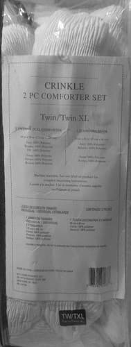 Twin/Twin Extra Long Tufted Crinkle Comforter & Sham Set White - - Thumbnail 3
