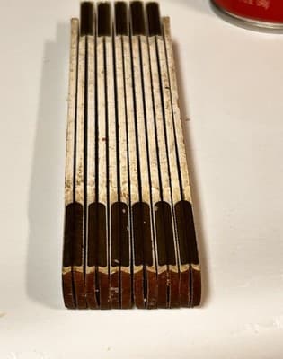 Vintage Lufkin Universal 460 Folding Wood Ruler 6 Ft Carpenter Measuring Tool - Thumbnail 4
