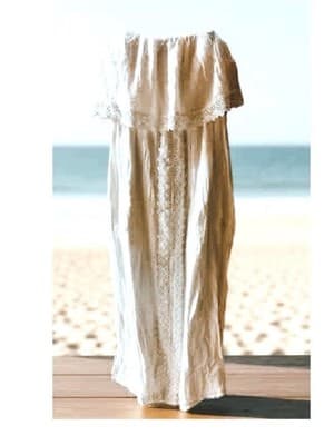 Fashion Force White Floral Ruffle-Accent Off-Shoulder Dress Lined Size M - Thumbnail 5