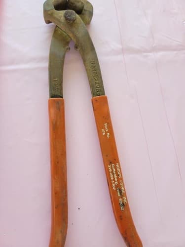 Vintage Nordic Forge Farrier Plyers Hoof Trimming Nippers Cutter 10" - Thumbnail 2