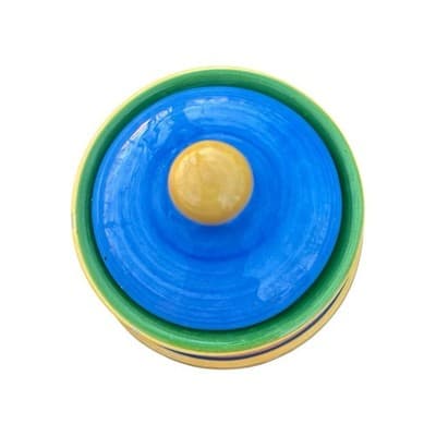 Pacific Rim Santa Fe Hand Painted Yellow Multicolor Canister Jar - Thumbnail 2