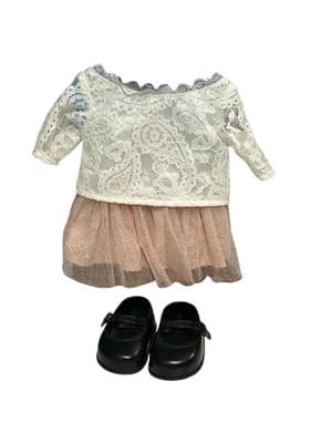 American Girl Doll Tenney Outfit Lace Shirt Pink Skirt