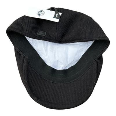 NWT Dockers Black Wool Blend Newsboy Cabby Flat Hat - Thumbnail 2