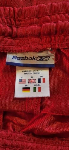 reebok men's Athletic Shorts X Large Red - Thumbnail 6