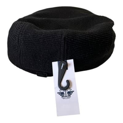 NWT Dockers Black Wool Blend Newsboy Cabby Flat Hat - Thumbnail 4