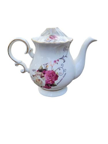 Jomop European Style Ceramic Floral Teapot Coffee Porcelain - Thumbnail 2