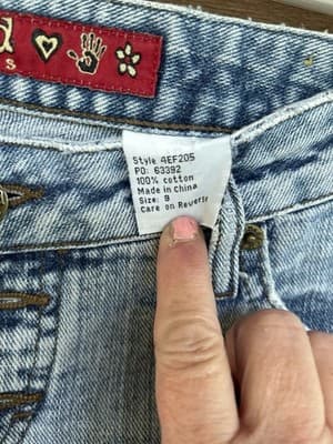 Y2K Mudd Jeans Juniors Size 8 Low Rise Flare Stretch Denim Bell Bottom - Thumbnail 3