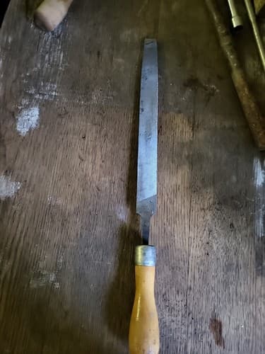 Nicholson Flat Mill Bastard File 10" inch with Handle Made In USA - Thumbnail 2