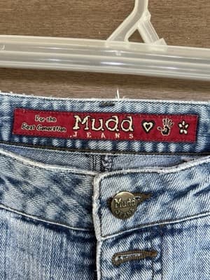 Y2K Mudd Jeans Juniors Size 8 Low Rise Flare Stretch Denim Bell Bottom - Thumbnail 6