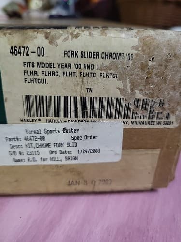 Harley-Davidson Fork Slider Chrome "00" Lower Touring 46472-00~ 2000 H-D Models* - Thumbnail 6