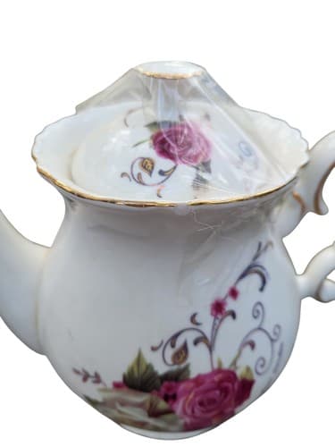 Jomop European Style Ceramic Floral Teapot Coffee Porcelain - Thumbnail 4