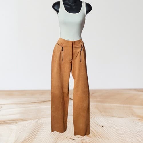 Vintage Think Tank Pig Suede Size 6 Pants Jacket Size S - Thumbnail 3