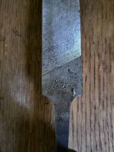 Nicholson Flat Mill Bastard File 10" inch with Handle Made In USA - Thumbnail 3