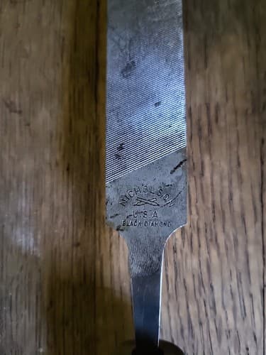 Nicholson Flat Mill Bastard File 10" inch with Handle Made In USA - Thumbnail 4