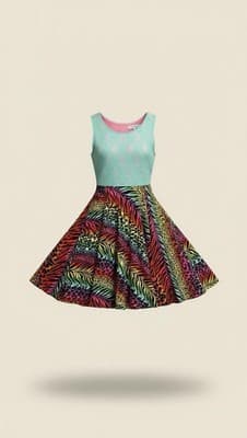EMILY WEST GIRLS SIZE 12 REVERSIBKE DRESS Pink Polka Dot/Zebra Print - Thumbnail 2