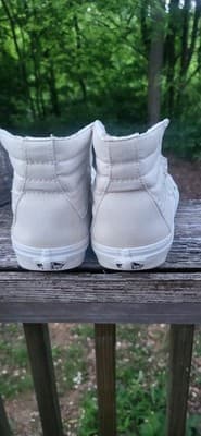 Vans SK8 HI Triple White Canvas High Top Skateboard Shoes Women's Size 8.5 - Thumbnail 5