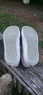 Vans SK8 HI Triple White Canvas High Top Skateboard Shoes Women's Size 8.5 - Thumbnail 12