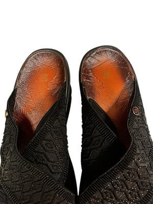 Bzees Desire Black stretch fabric Criss Cross Slide Sandal Women 8.5M - Thumbnail 7