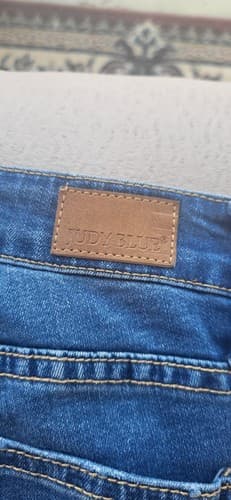 Judy Blue Jeans Medium Wash High Rise Skinny Jeans with Leopard Stripe 11/30 - Thumbnail 3