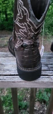 Roper Aligator Textured Dark Brown Ladies Chunky Boots Ricochet Womens 10 - Thumbnail 9
