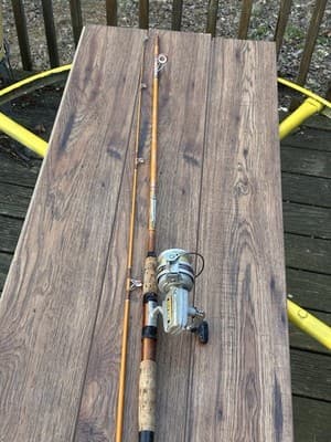 Vtg Daiwa Series 1112 GC 7' 2pc 6-10lb Spinning Rod Made In USA With 640 Zebco - Thumbnail 9