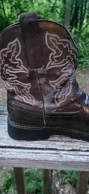 Roper Aligator Textured Dark Brown Ladies Chunky Boots Ricochet Womens 10 - Thumbnail 5