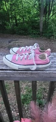 Converse All Star Kids Shoes Size Youth 13 Color Pink. These In Great Condition! - Thumbnail 8