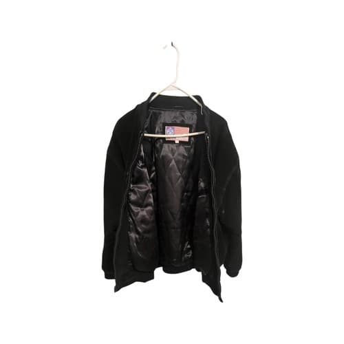 Vintage Protocol by Pan United Leather Bomber jacket Mens Size L Color Black. - Thumbnail 2