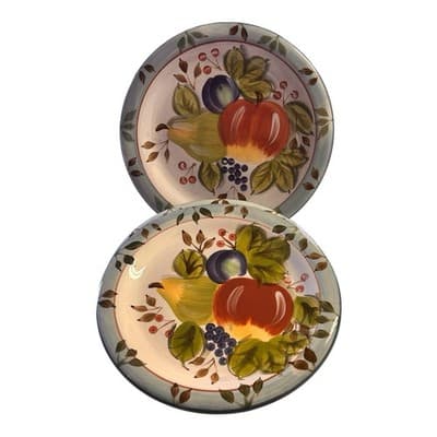 Set of 3 Heritage Mint Black Forest Fruits 10.5 Inch Stoneware Dinner Plates - Thumbnail 3
