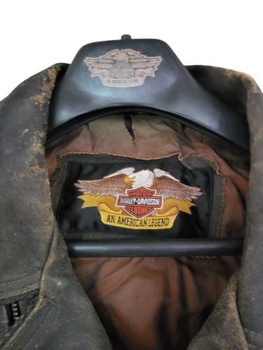 Harley Davidson American Legend Billings Distressed Leather Jacket and Chaps L - Thumbnail 4