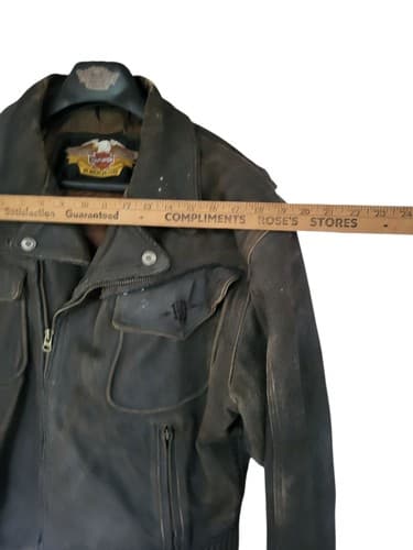 Harley Davidson American Legend Billings Distressed Leather Jacket and Chaps L - Thumbnail 13