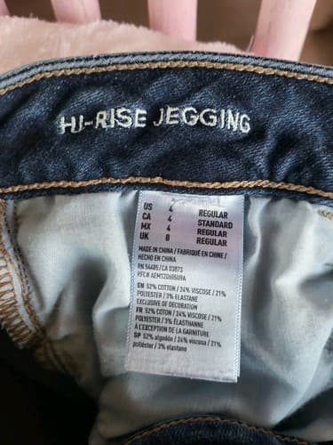 American Eagle Jegging Super Super Stretch X Destroyed Shadow Patched SIZE 4 - Thumbnail 5