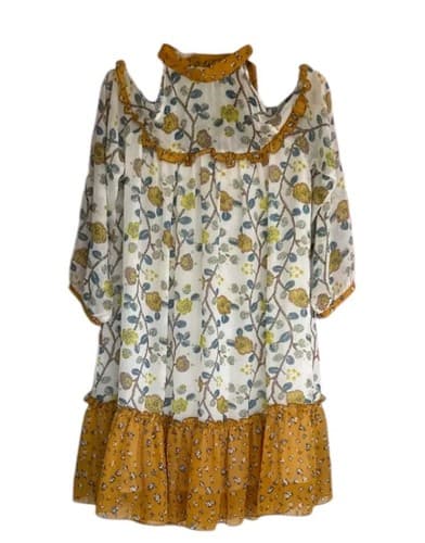 Anthropologie POL Women’s Cold-Shoulder Babydoll Dress Size Small - Thumbnail 4