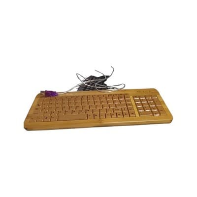 2.4G Bamboo PC Keyboard Combo Wired Keyboard For Desktop - Thumbnail 5