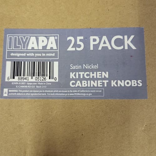 Satin Nickel Kitchen Cabinet Knobs - Round Drawer Handles - 25 Pack - Thumbnail 6