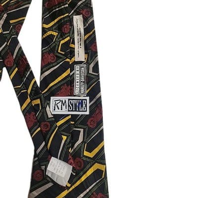Vintage Harley Davidson Motorcycle Neck Tie Ralph MARLEY 1994 100% SILK USA - Thumbnail 4