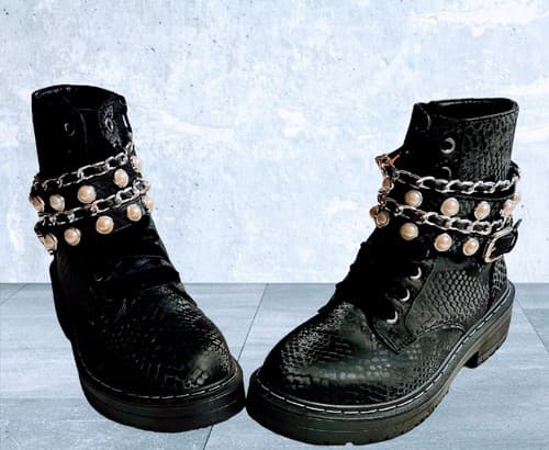 Combat Boots Sugar Kade Pearl Size 6