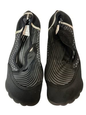 Athletic Works Water Shoes Women's Sz 11 Black w/ Breathable Fabric Hook & Loop - Thumbnail 3