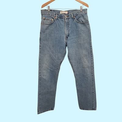 Levi's 505 Regular Fit Straight 36x36 100% Cotton Denim Blue Jeans