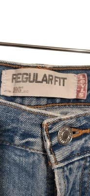 Levi's 505 Regular Fit Straight 36x36 100% Cotton Denim Blue Jeans - Thumbnail 3