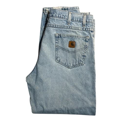 Carhartt Jeans Men’s 40x30 Blue Denim Relaxed Fit B17STW - Thumbnail 3