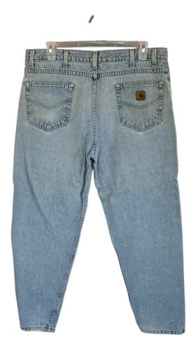 Carhartt Jeans Men’s 40x30 Blue Denim Relaxed Fit B17STW - Thumbnail 2