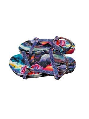 Madden Girl M Royal Sandals Tie Dye Bling Youth Size 4 Women's Size 6/7 - Thumbnail 4