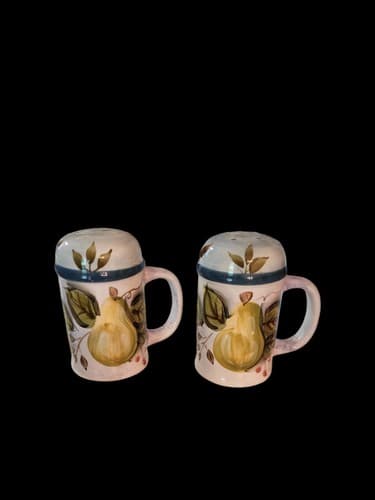 Black Forest Fruits by Heritage Mint Stove Top Salt & Pepper Set 5-Hole Retired