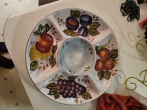 Heritage Mint, Ltd Black Forest Fruits Relish Tray Or Divided Server, 15” Heavy - Thumbnail 4