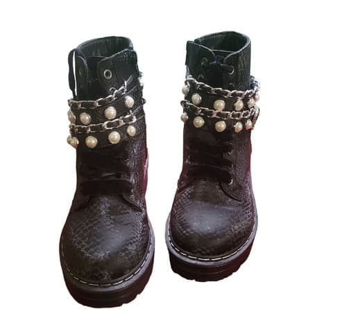 Combat Boots Sugar Kade Pearl Size 6 - Thumbnail 2
